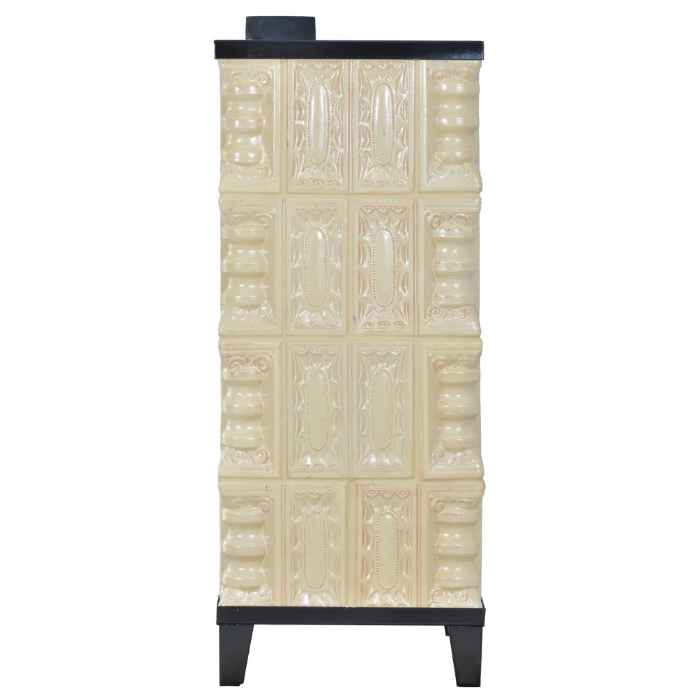 Sobă teracotă Crem/Rustic 4R, Sobă din teracotă pe lemne cu plită, 7kW - imagine 9
