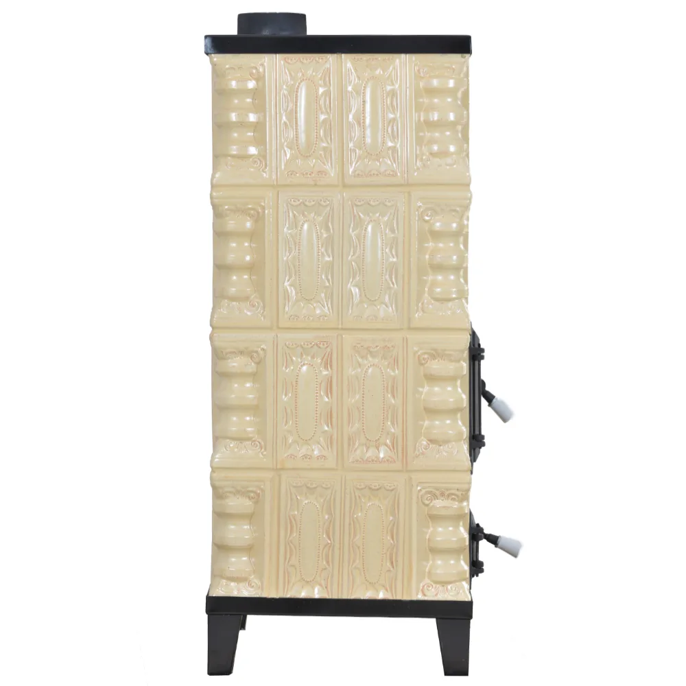 Sobă teracotă Crem/Rustic 4R, Sobă din teracotă pe lemne cu plită, 7kW - imagine 7
