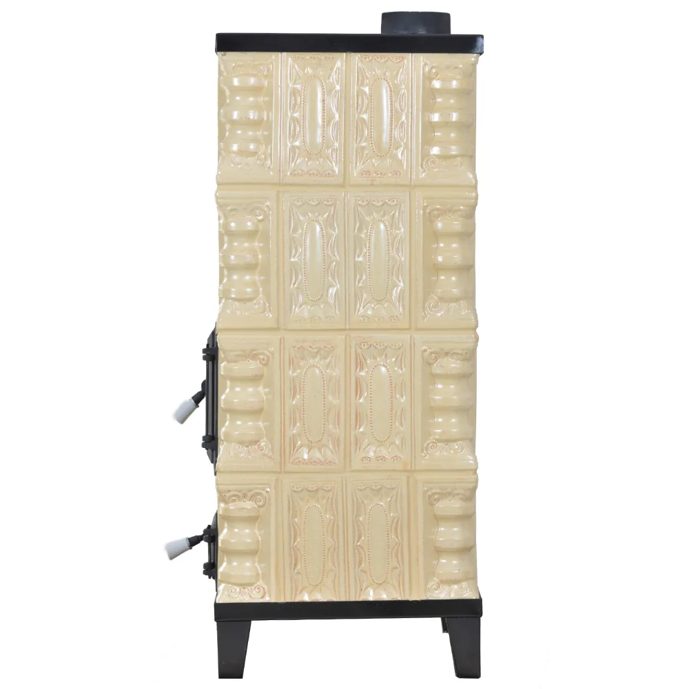 Sobă teracotă Crem/Rustic 4R, Sobă din teracotă pe lemne cu plită, 7kW - imagine 8