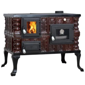 Sobă teracotă de gătit Maro, 10kW, pe lemne, cu plită și cuptor