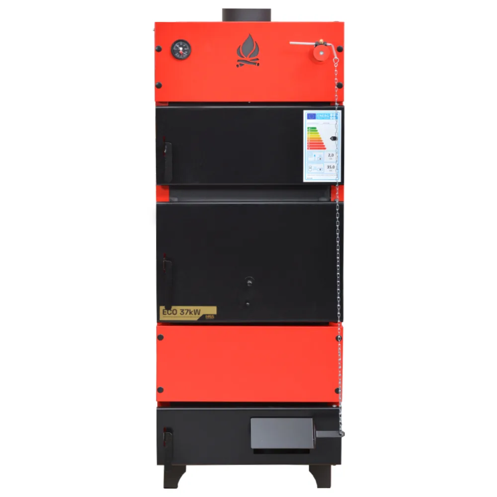 Centrală pe lemne Eco 37kW, FM, Cazan termic din oțel 37kW - imagine 2