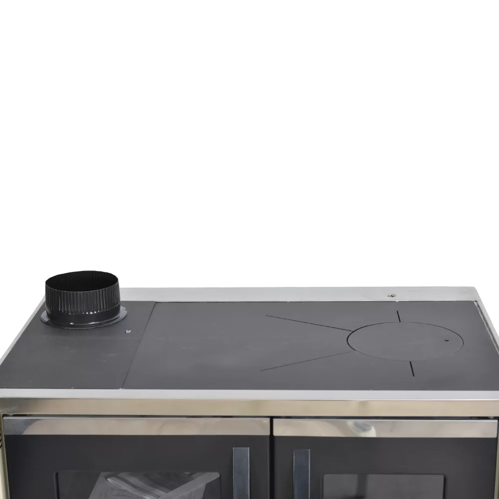 Sobă tip centrală MBS Thermo Rocky Crem, cu plită, evacuare stânga/dreapta, 16,3 - 22kW - imagine 7