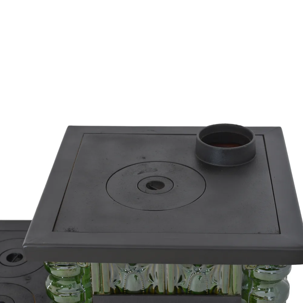 Teracotă Premium tip cizmă Verde, De incălzit și gătit cu ușa sticlă, 10kW - imagine 7