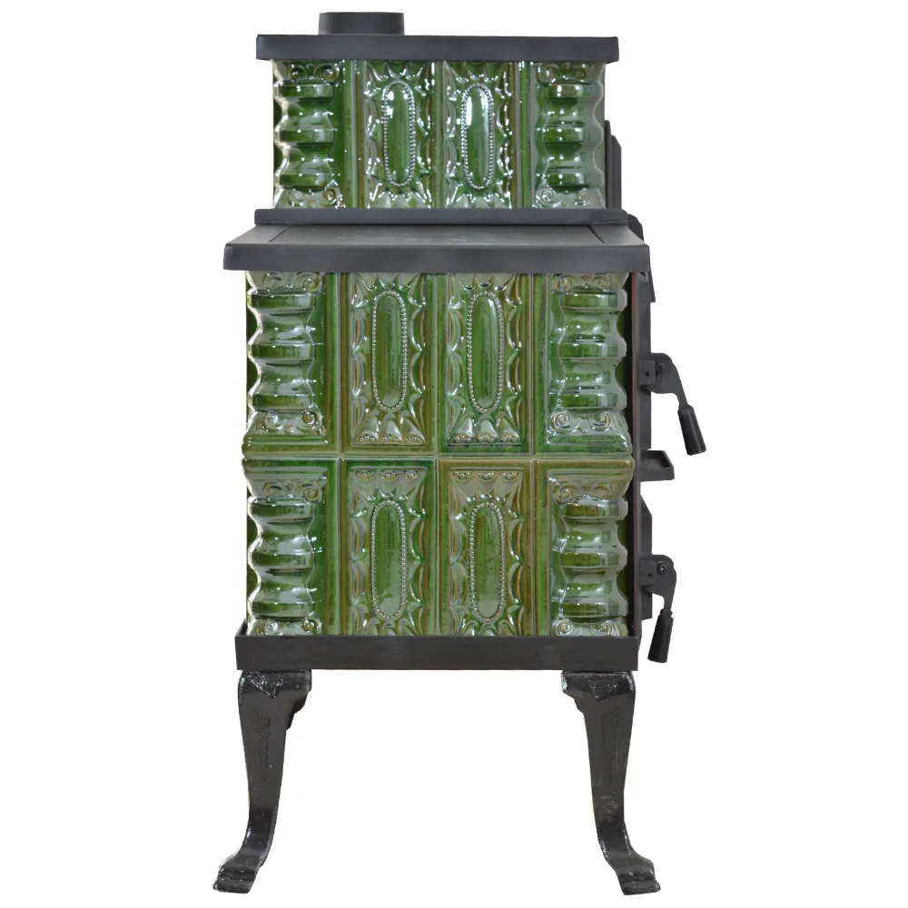 Teracotă Premium tip cizmă Verde, De incălzit și gătit cu ușa sticlă, 10kW - imagine 4