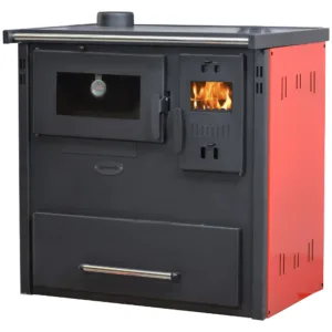 Sobă de Gătit TERMOLUX Roșu, 7,21 kW, pe Lemne